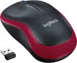 Мышь Logitech M185 черный/красный оптическая (1000dpi) беспроводная USB1.1 для ноутбука (2but) Image