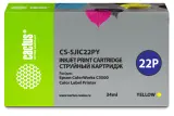 Картридж струйный Cactus CS-SJIC22PY C33S020604 желтый (34мл) для Epson ColorWorks C3500 Image