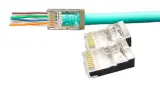 Коннектор Hyperline (PLEZ-8P8C-U-C5-SH-100) FTP кат.5e RJ45 прозрачный (упак.:100шт) Image