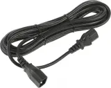 Шнур питания Hyperline PWC-IEC13-IEC14-5.0-BK C13-С14 проводник.:3x1.0мм2 5м 230В 10А (упак.:1шт) черный Image