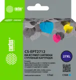 Картридж струйный Cactus CS-EPT2712 27XL голубой (17мл) для Epson WorkForce WF-3620/3640/7110/7210 Image