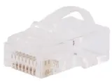 Коннектор Hyperline (PLEZ-8P8C-UA-C5-100) кат.5E RJ45 прозрачный (упак.:100шт) Image