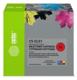 Картридж струйный Cactus CS-CL51 CL-51 голубой/пурпурный/желтый (18мл) для Canon Pixma MP150/MP160/MP170/MP180/MP450/MP460/iP2200/iP6210/iP6220/iP6220D/iP6310/iP6310D/MX300/MX310 Image