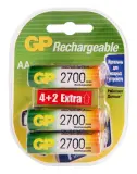 Аккумулятор GP Rechargeable 2700AAHC4/2 AA NiMH 2700mAh (6шт) блистер Image