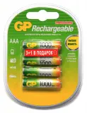 Аккумулятор GP 100AAAHC3/1 AAA NiMH 1000mAh (промо:3+1) (4шт) Image