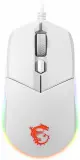 Gaming Mouse MSI Clutch GM11, Wired, DPI 5000, symmetrical design, RGB lighting, White Image