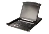 ATEN 16-Port PS/2-USB VGA Single Rail 17.3" 1920 x 1080 @ 60 Hz LCD KVM Switch Image