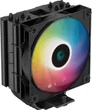 Кулер для процессора DEEPCOOL AG400 BK ARGB LGA1700/1200/115X/AM5/AM4 (18шт/кор, TDP 220W, PWM, ARGB Fan 120mm, 4 тепл. Трубки, черный) RET Image