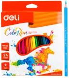 Карандаши цв. Deli EC00120 ColoRun трехгран. пластик 24цв. коробка/европод. (24шт) Image