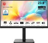 Монитор MSI Modern MD2412P 23.8" 16:9 FHD(1920x1080) IPS Flat,1ms(MPRT),1000:1,100M:1,300nit,178/178,HDMI 1.4,USB-C,Speaker,Tilt,Swivel,Height,Pivot,VESA,100Hz,Black,1y war-ty Image