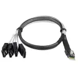 Кабель Supermicro CBL-SAST-1275A-100 Cable SAS Slimline x8 (SFF-8654) (STR) to 4x SATA 75/90cm Image