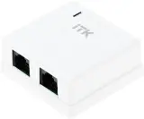 Розетка ITK CS2-1C5EU-22 настен.RJ45 2 кат.5E UTP бел. (упак.:1шт) Image