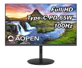 Монитор 23,8'' AOPEN 24SH2YEbmihux IPS, 1920x1080, 1 / 4ms, 250cd, 100Hz, 1xHDMI(1.4) + 1xType-C(65W) + Audio out, Speakers 1Wx2, FreeSync, H.Adj. 80   (by ACER) Image