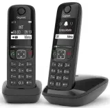 Р/Телефон Dect Gigaset AS690 DUO RUS черный (труб. в компл.:2шт) АОН Image