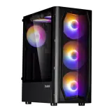 Корпус ZALMAN N4 Rev.1, ATX, BLACK, WINDOW, 2x3.5", 2x2.5", 2xUSB2.0, 1xUSB3.0, FRONT 3x140mm RGB, REAR 1x120mm RGB, TOP 2x120mm RGB Image