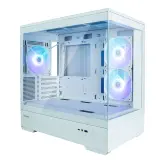 Корпус ZALMAN P30 White, MATX, WHITE, WINDOW, 2x3.5", 3x2.5", 1xUSB TYPE-C, 1xUSB3.0, SIDE 2x120mm ARGB, REAR 1x120mm ARGB Image