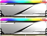 Оперативная память Netac Z RGB 32GB (2x16GB) DDR5-6200 (PC5-49600) C32 Silver 32-38-38-96 1.35V XMP Dual DIMM Kit Image