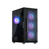 Корпус ZALMAN I3 NEO ARGB BLACK, ATX, BLACK, FRONT MESH, WINDOW, 2x3.5", 3x2.5", 1xUSB2.0, 2xUSB3.0, FRONT 3x120mm ARGB, REAR 1x120mm ARGB Image