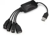 Разветвитель USB 2.0 Buro BU-HUB4-0.3-U2.0-Splitter 4порт. черный Image