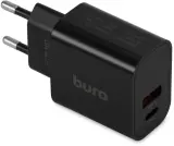 Сетевое зар./устр. Buro BUWD1 18W 3A (PD+QC) USB-C/USB-A универсальное черный (BUWD18P110BK) Image