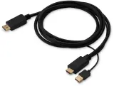 Кабель аудио-видео Buro HDMI (m)/DisplayPort (m) 2м. позолоч.конт. черный (HDMI-DP-2M) Image