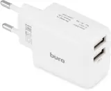 Сетевое зар./устр. Buro BUWH1 15.5W 3.1A 2xUSB универсальное белый (BUWH15S200WH) Image