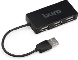 Разветвитель USB 2.0 Buro BU-HUB4-U2.0-Slim 4порт. черный Image