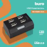 Разветвитель USB 2.0 Buro BU-HUB4-U2.0 4порт. черный Image