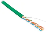 Кабель информационный Hyperline UUTP4-C5E-S24-IN-LSZH-GN-100 кат.5E U/UTP 4X2X24AWG LSZH внутренний 100м зеленый Image