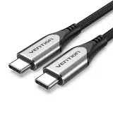 Кабель Vention USB-C to USB-C 3.1 Cable 1.5M Cotton Braided Gray Image