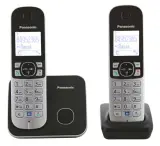 Р/Телефон Dect Panasonic KX-TG6812RU черный (труб. в компл.:2шт) АОН Image