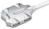 Разветвитель USB 2.0 Buro BU-HUB4-0.5-U2.0-Candy 4порт. серебристый Image