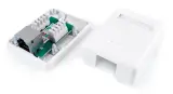 Розетка Hyperline SB1-1-8P8C-C6-SH-WHRJ45 1 кат.6 FTP бел. (упак.:1шт) Image