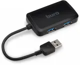 Разветвитель USB 3.0 Buro BU-HUB4-U3.0-S 4порт. черный Image