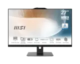 Моноблок MSI Modern AM272P 12M AiO 27" FHD(1920x1080)IPS AG Non-touch, Core i3-1215U (1.2GHz),8GB DDR4(1x8GB),512GB SSD M.2,Intel UHD, WiFi, BT, camera, WirelessKB&mouse Eng/Rus, NoOS,1y war-ty,Black Image