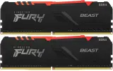 Память DDR4 2x8GB 3200MHz Kingston KF432C16BB2AK2/16 Fury Beast RGB RTL Gaming PC4-25600 CL16 DIMM 288-pin 1.35В kit dual rank с радиатором Ret Image