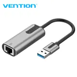 Сетевой адаптер Vention USB 3.0-A to RJ-45 (Gigabit Ethernet) Adapter Gray Aluminum Alloy Type 0.15M Image