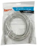 Патч-корд Buro UTP 4 пары cat6 CCA molded 5м серый RJ-45 (m)-RJ-45 (m) Image