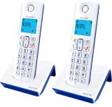 Р/Телефон Dect Alcatel S230 Duo ru white белый (труб. в компл.:2шт) АОН Image