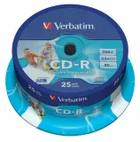 Диск CD-R Verbatim 700Mb 52x Cake Box (25шт) Printable (43439) Image