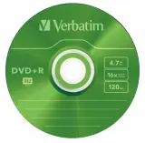 Диск DVD+R Verbatim 4.7Gb 16x Slim case (5шт) Color (43556) Image