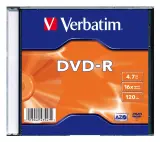 Диск DVD-R Verbatim 4.7Gb 16x Slim case (20шт) (43547) Image