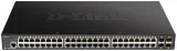 Коммутатор D-Link PROJ Smart L2 Switch 48x1000Base-T PoE, 4х10GBase-X SFP+, PoE Budget 370W, CLI, RJ45 Console Image