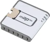 Точка доступа wi-fi MikroTik mAP lite with 650Mhz CPU, 64MB RAM, 1xLAN, built-in Dual Chain 2.4Ghz 802.11bgn Dual Chain wireless with integrated antennas, RouterOS L4, plastic case, PSU Image