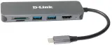 Концентратор usb D-Link USB-C Docking Station, 2xUSB 3.0 + USB-C/PD3.0 + HDMI, SD/microSD Card Reader Image