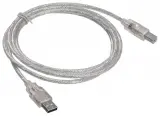 Кабель Buro USB A(m) USB B(m) 1.8м (USB2.0-AM/BM-Trans) прозрачный Image