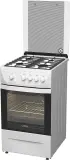 Плита Газовая Darina 1D1 GM 241 008 W белый/черный (стеклянная крышка) реш.чугун Image