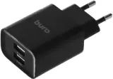 Сетевое зар./устр. Buro BUWE1 10.5W 2.1A 2xUSB универсальное черный (BUWE10S200BK) Image