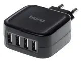 Сетевое зар./устр. Buro TJ-286B Smart 25W 5A 4xUSB универсальное черный (TJ-286B) Image