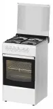 Плита Комбинированная Darina 1B КM 441 301 W белый/черный (стеклянная крышка) реш.сталь Image